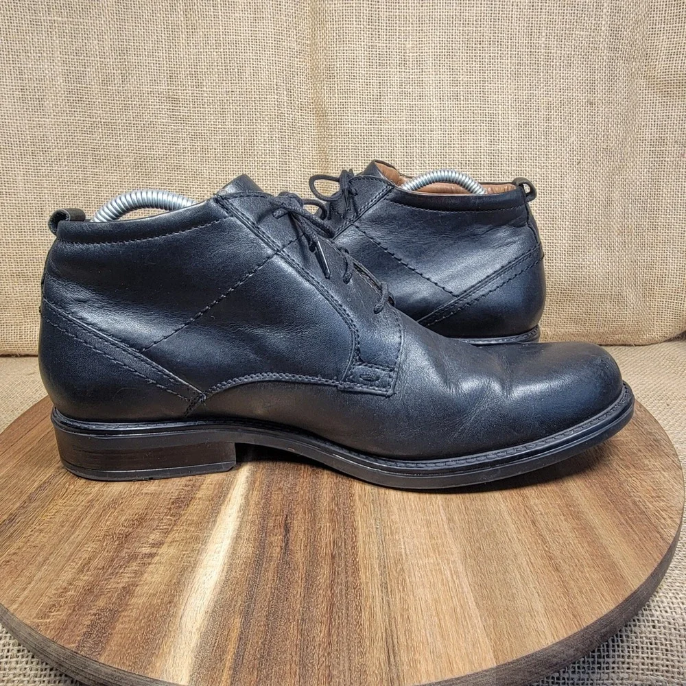Stoneford Leather Chukka Boots‎ Black Leather Extra Wide German Mens EU 42 US 9